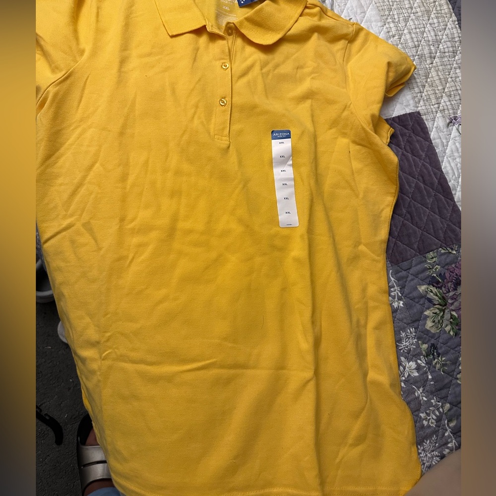 A yellow school/ work shirt